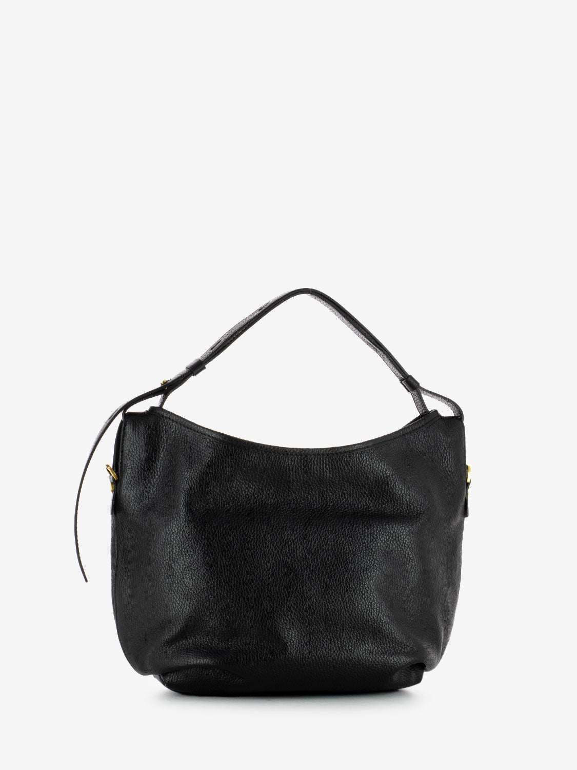Ingrid small bag in black hammered leather