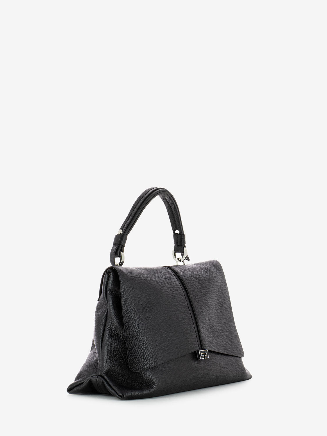 Kendall small bag in black hammered leather