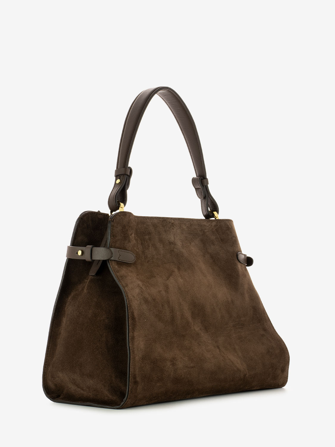 Borsa Matilda in suede cioccolato