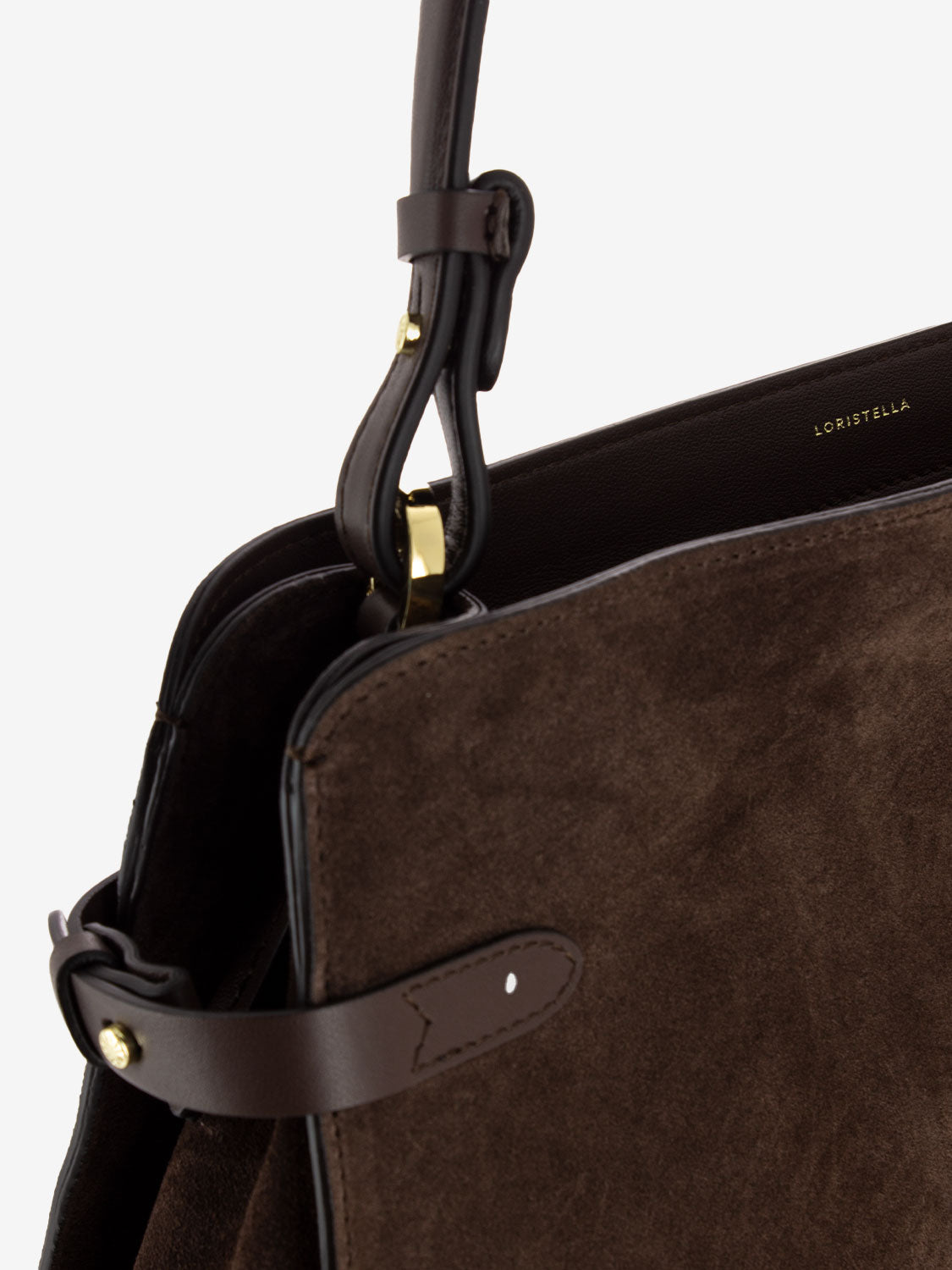 Borsa Matilda in suede cioccolato
