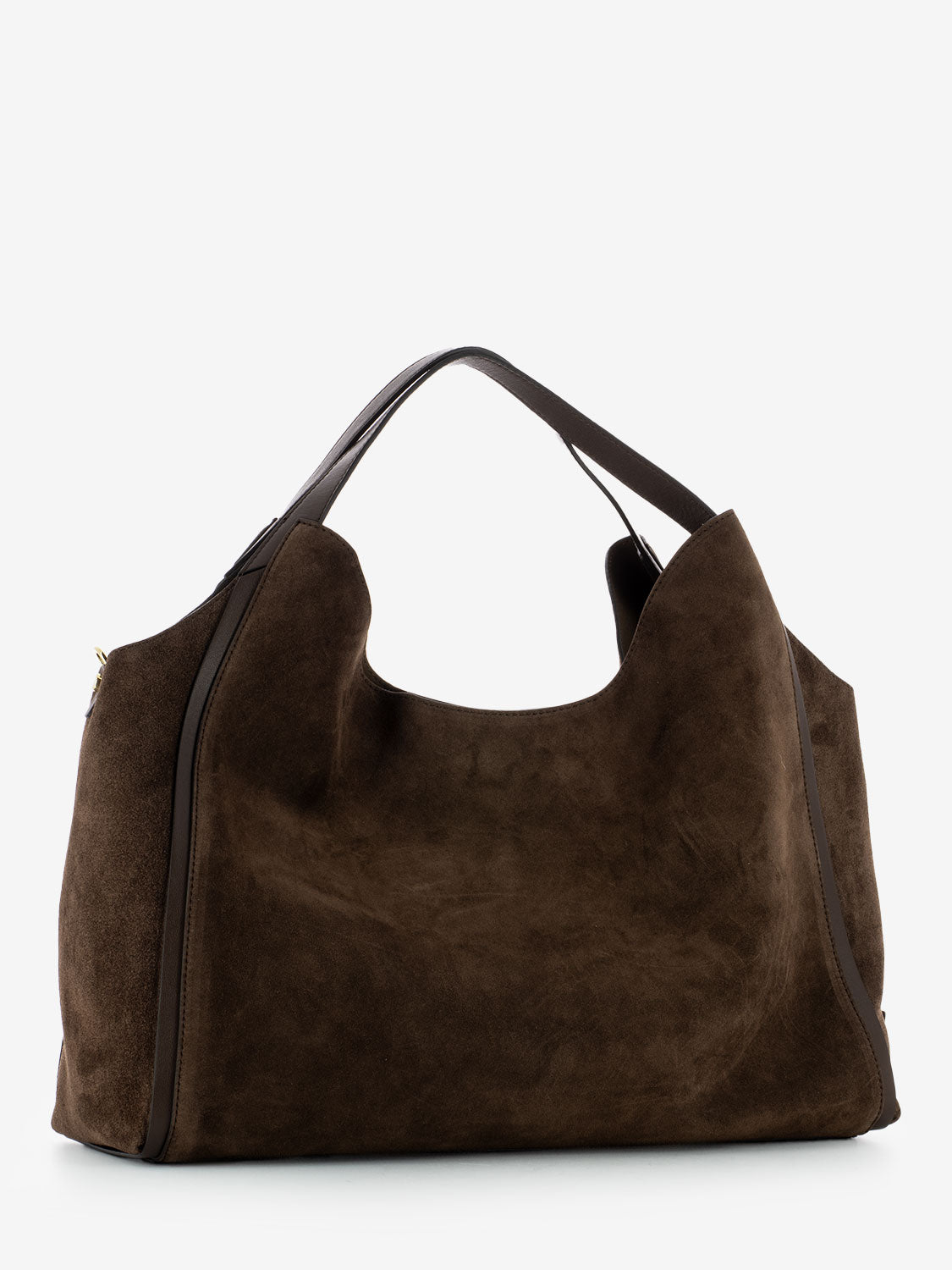 Borsa Serena in pelle scamosciata marrone