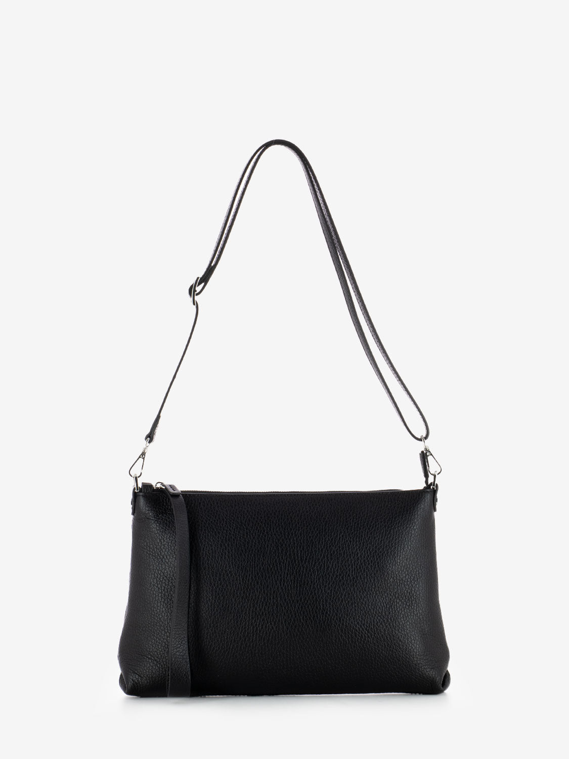 Jana Envelope Shoulder Bag in Black Dollar Leather