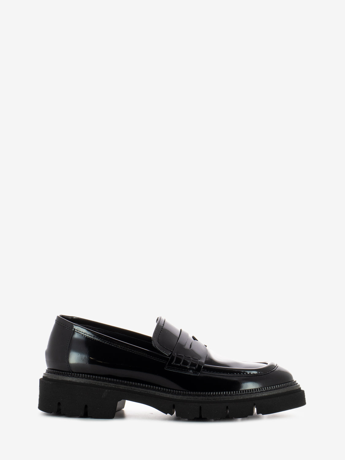 Mocassino penny abrasivato nero