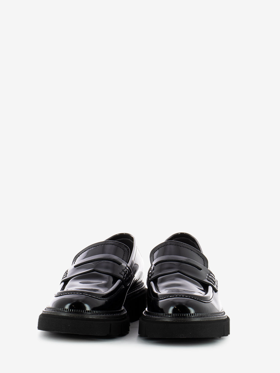 Mocassino penny abrasivato nero
