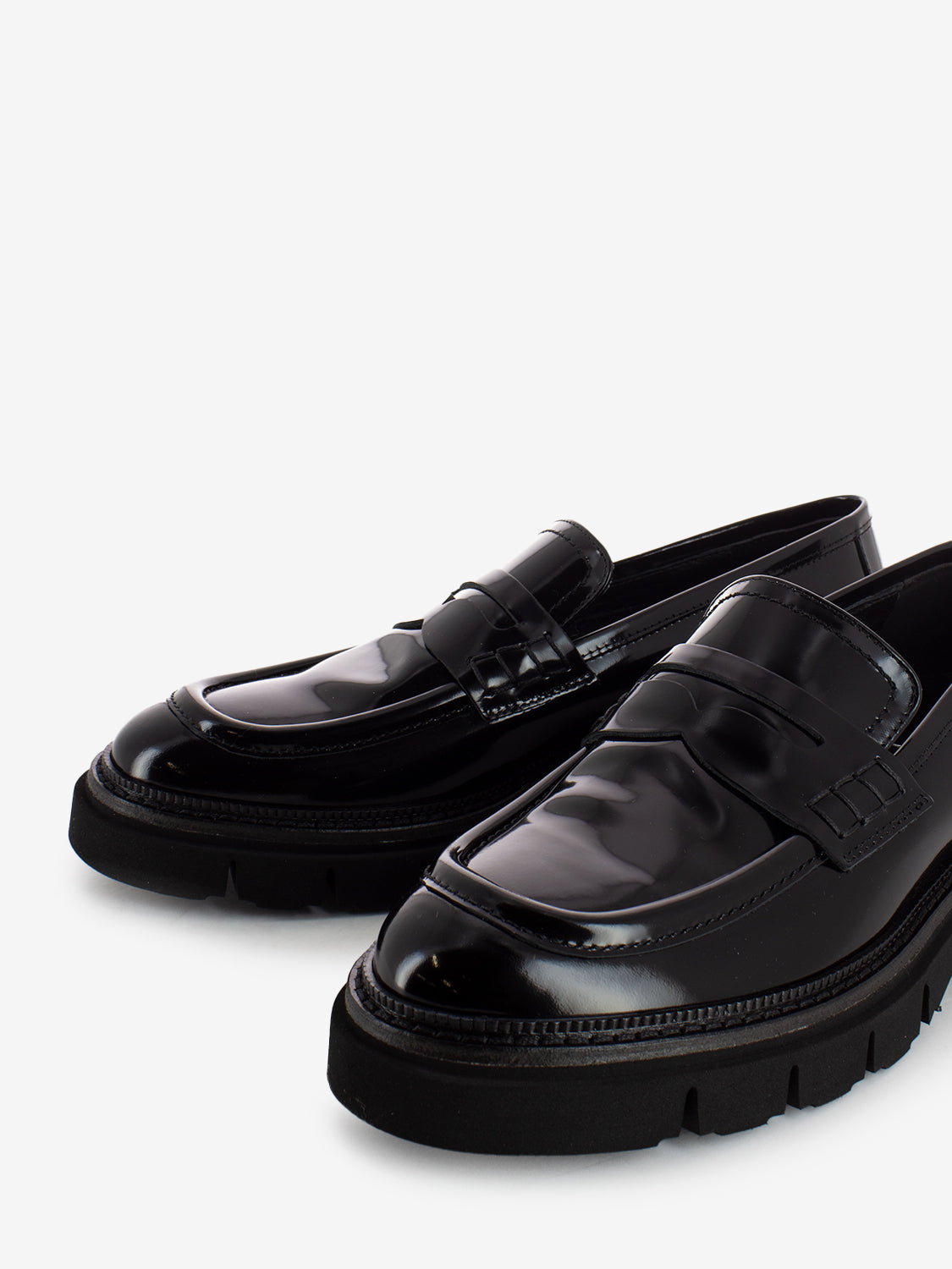 Mocassino penny abrasivato nero