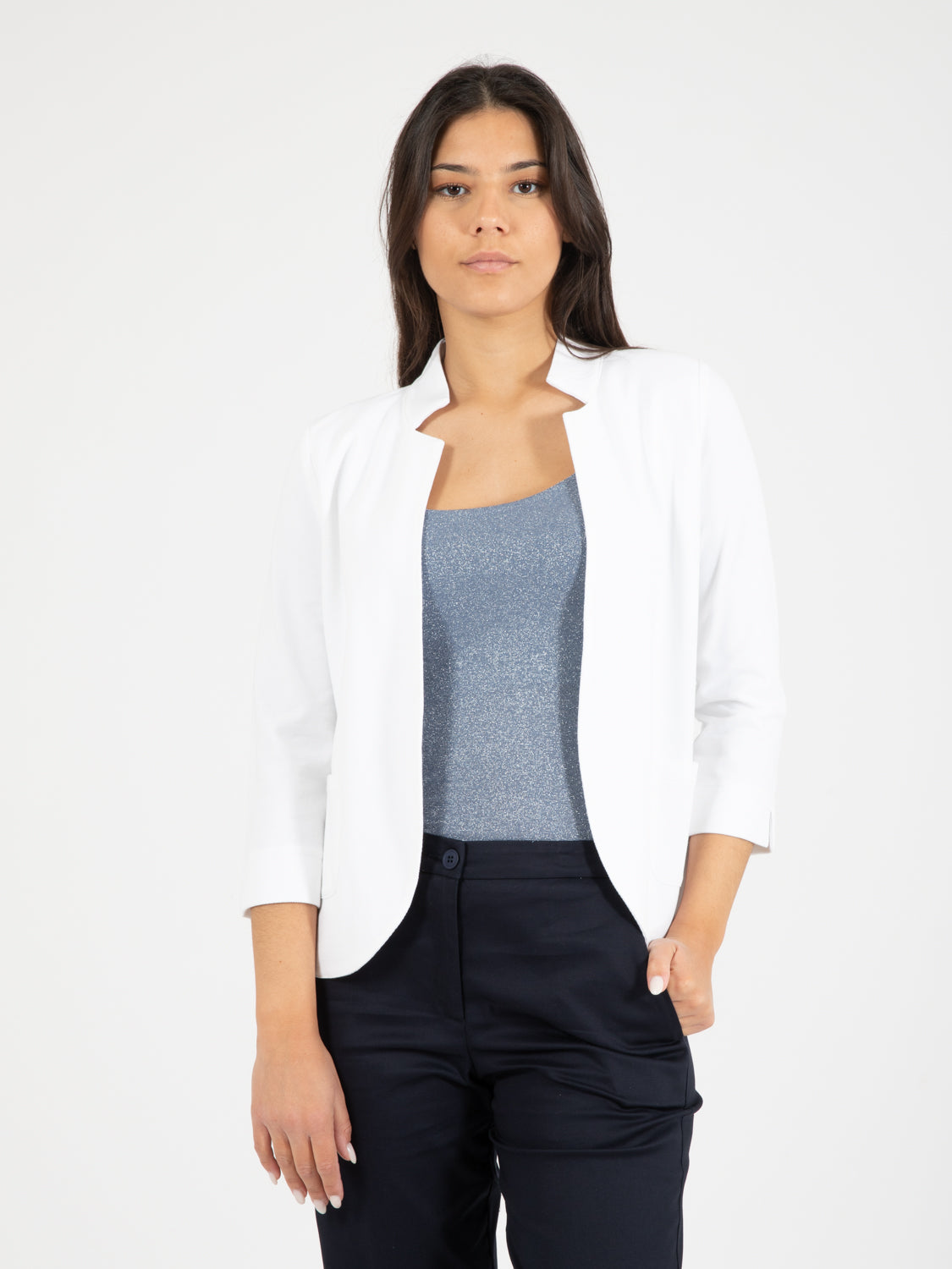Blazer manica 3/4 bianco