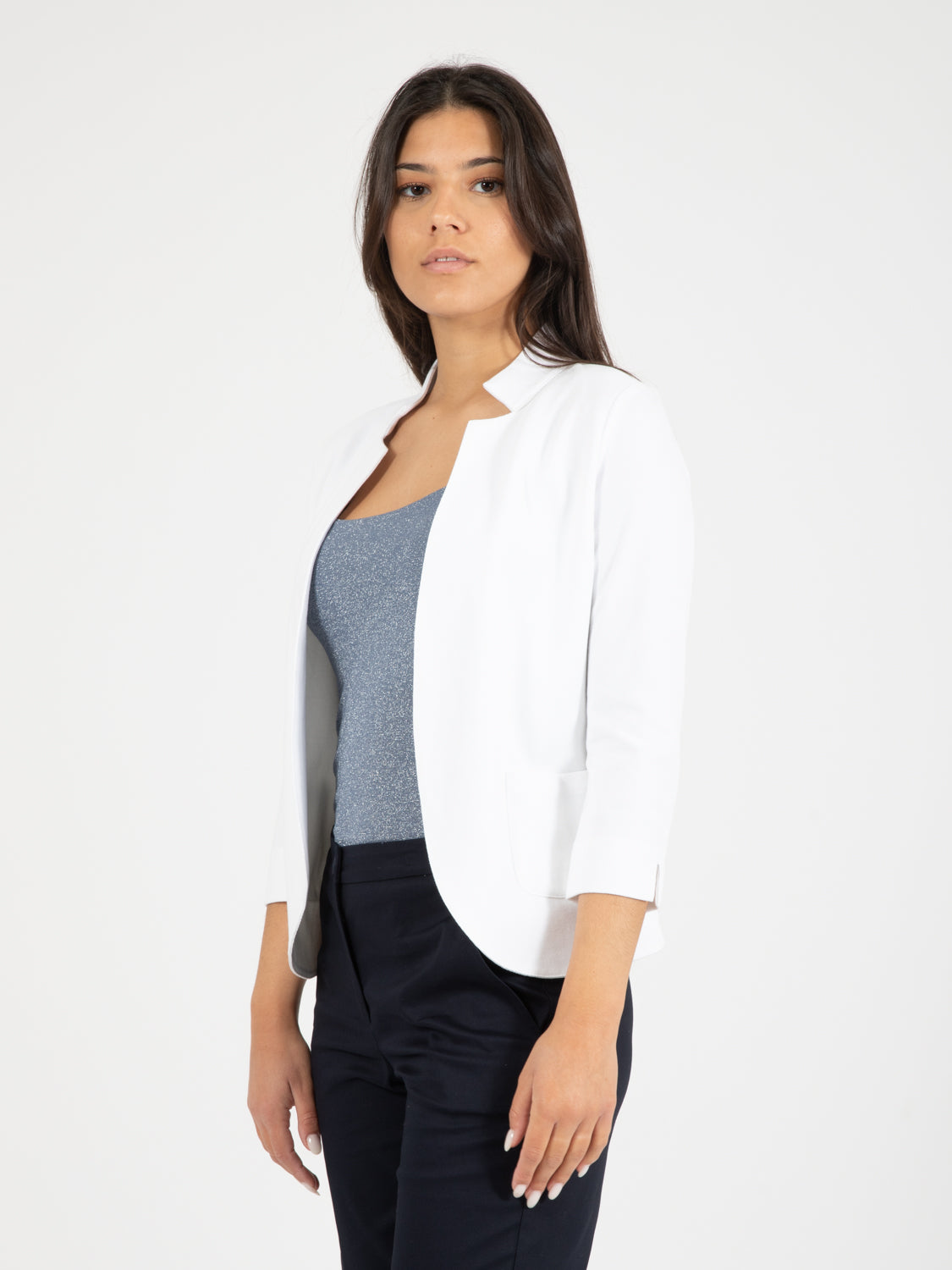 Blazer manica 3/4 bianco