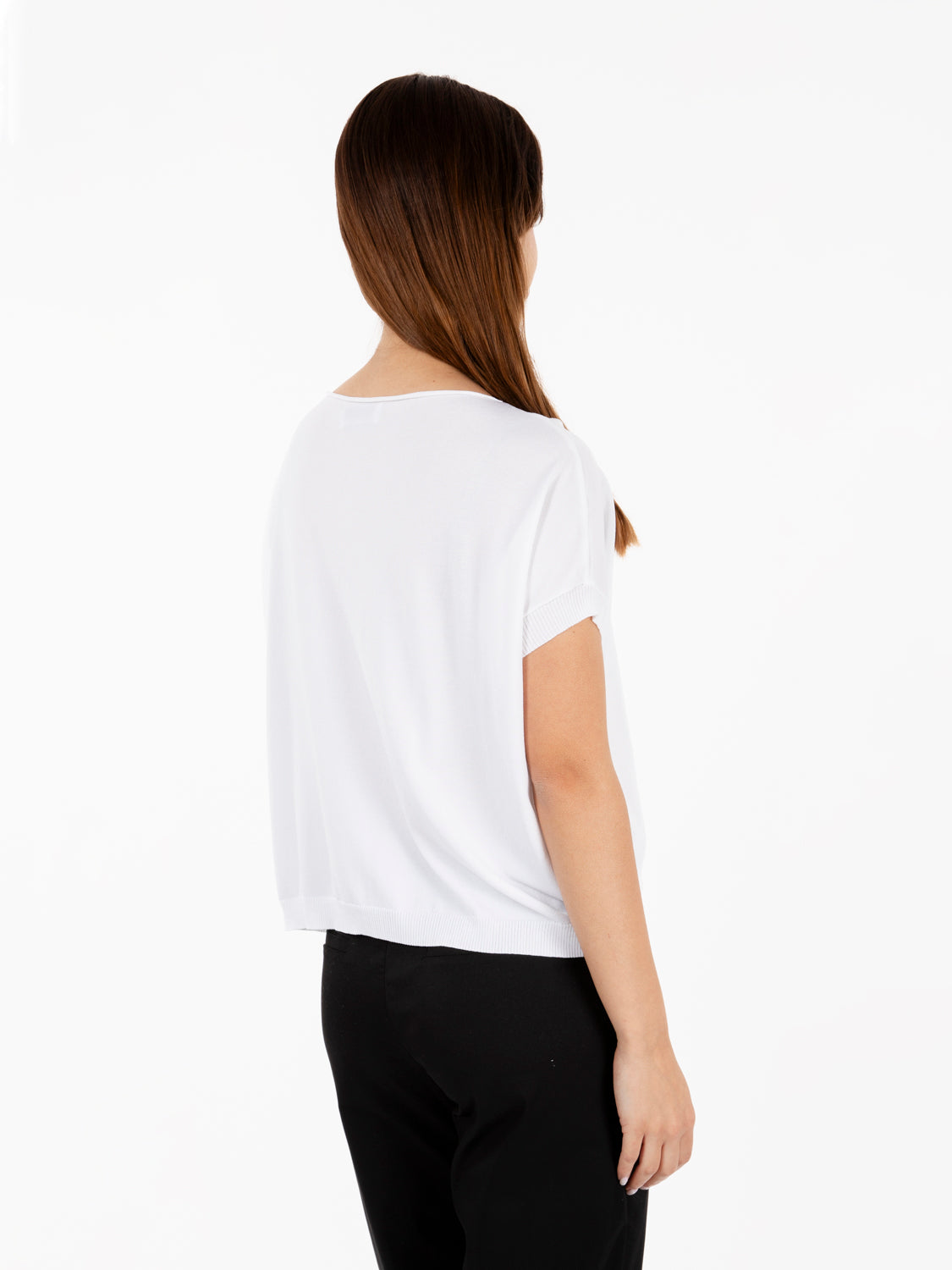 Blusa spalla scesa bianco