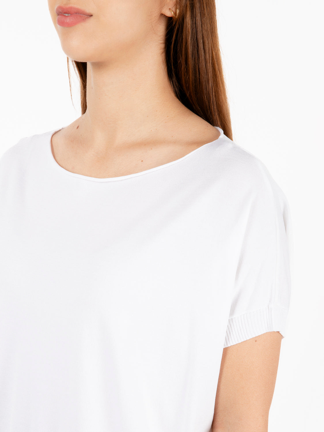 Blusa spalla scesa bianco