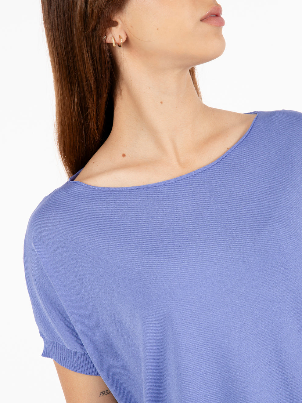 Blusa spalla scesa fiordaliso