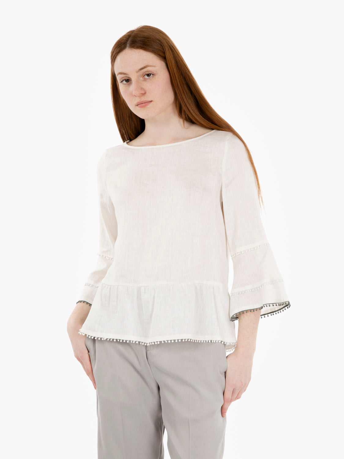 Camicia in lino bianca