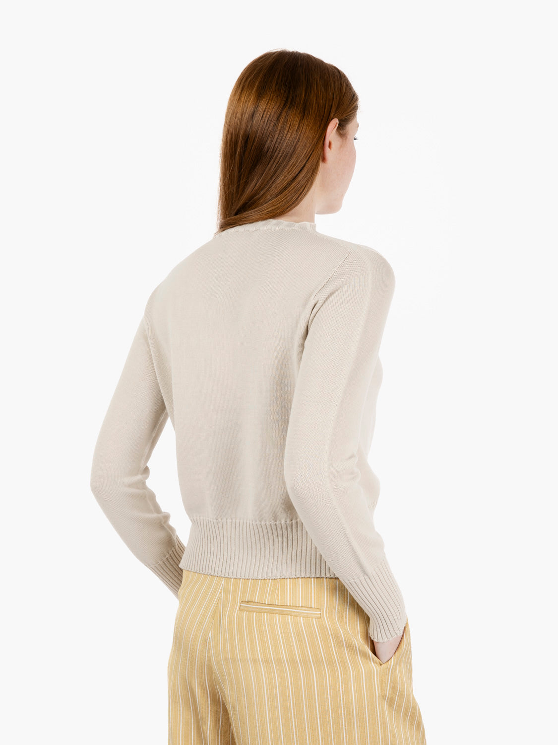 Maglia in cotone beige