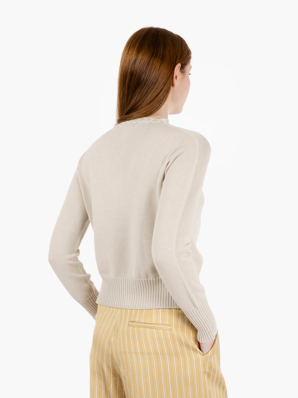 Maglia in cotone beige