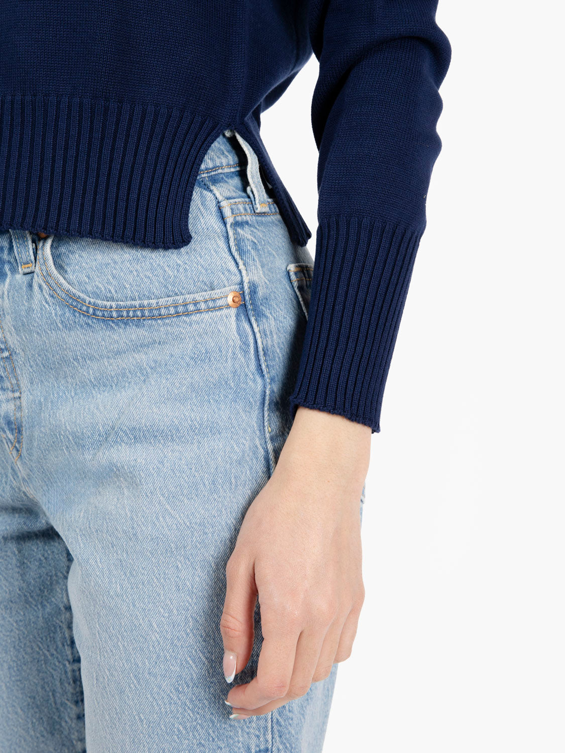 Maglia in cotone blu navy