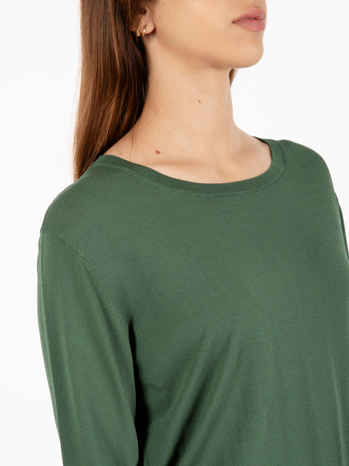 Maglia maniche a 3/4 verde basilico