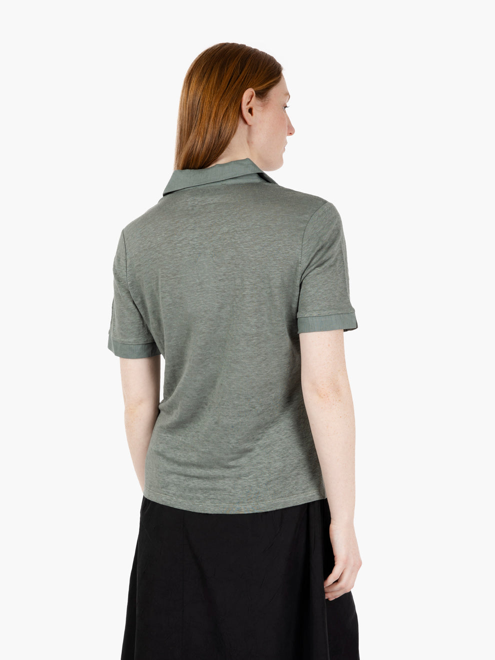 Dark Olive Linen Polo