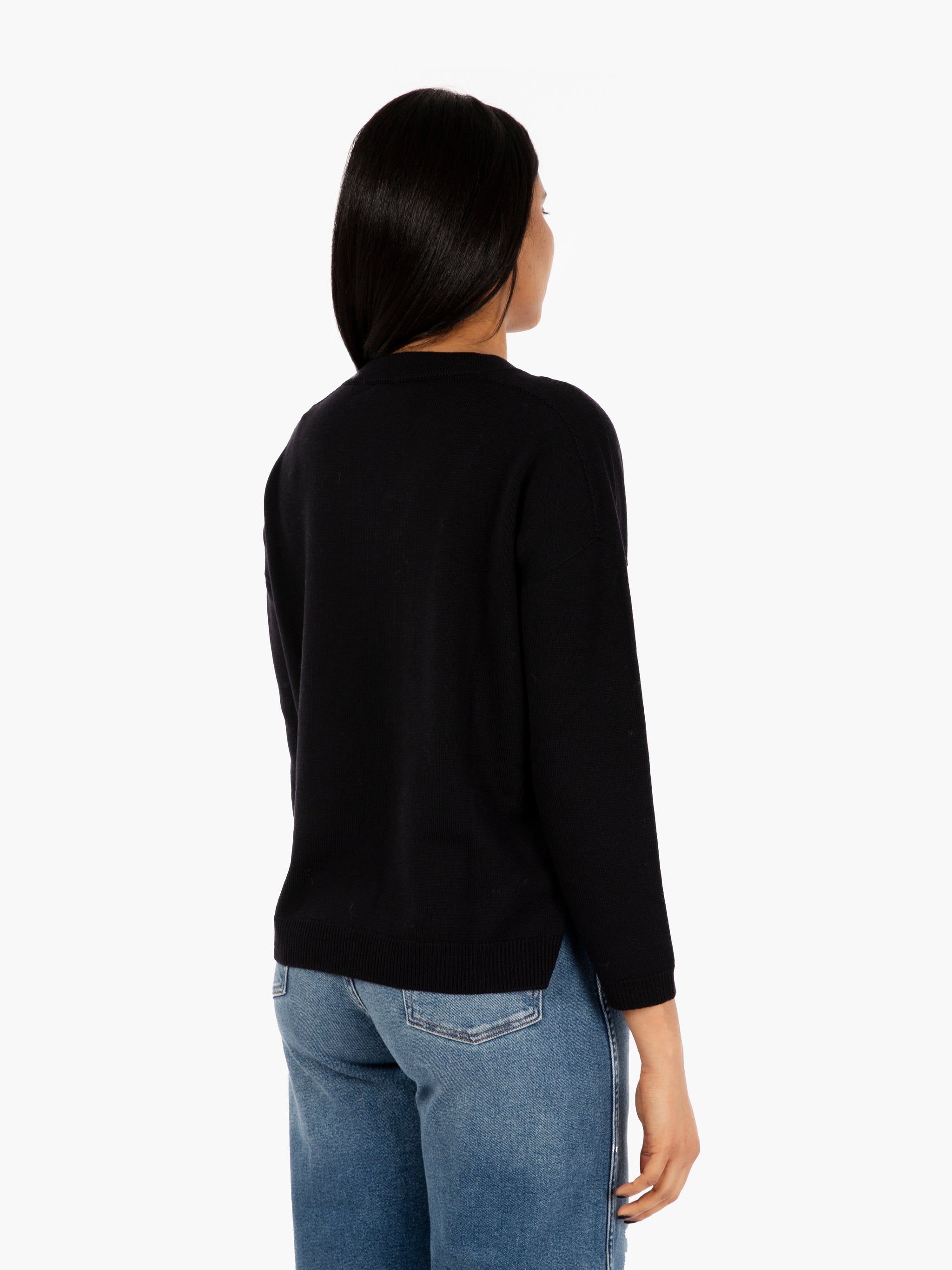 Black V-Neck Sweater
