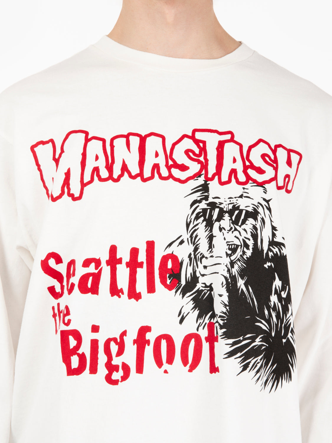 Pumice longsleeve tee big foot white