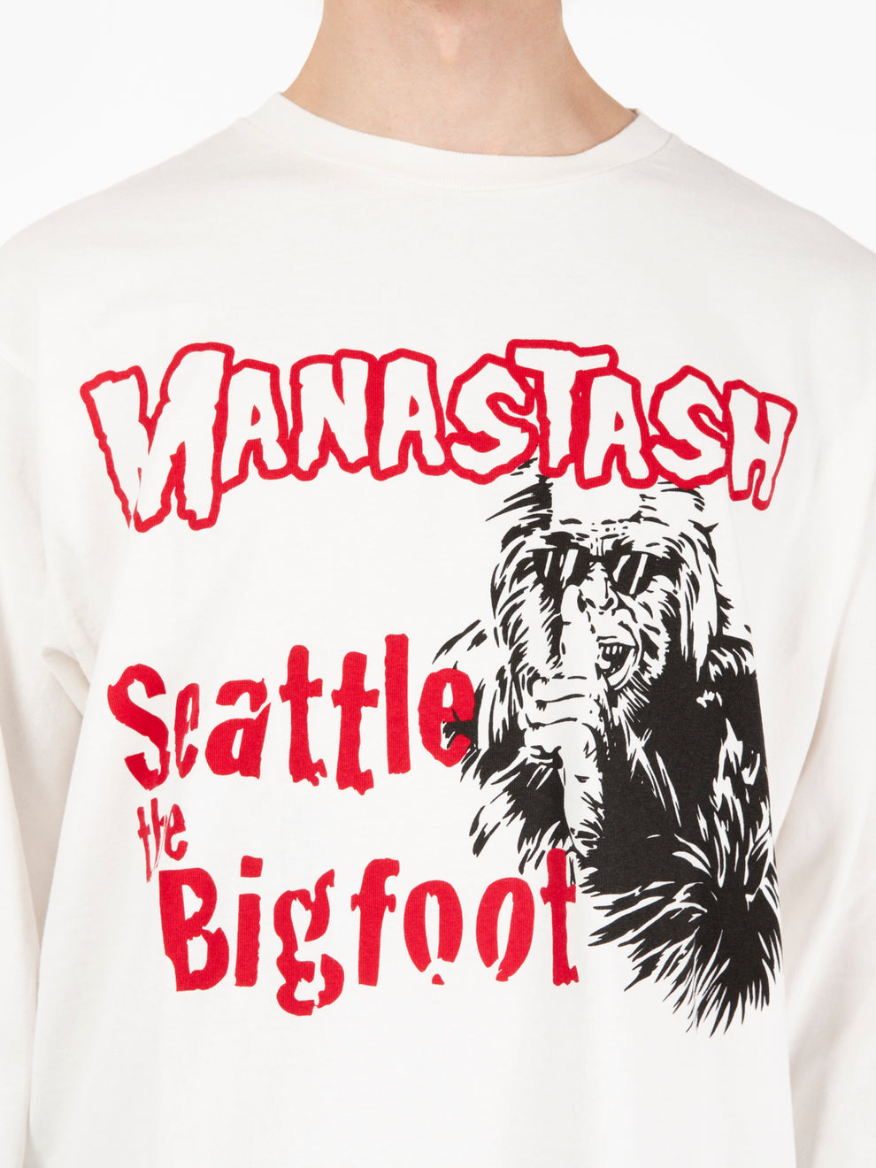 Pumice longsleeve tee big foot white