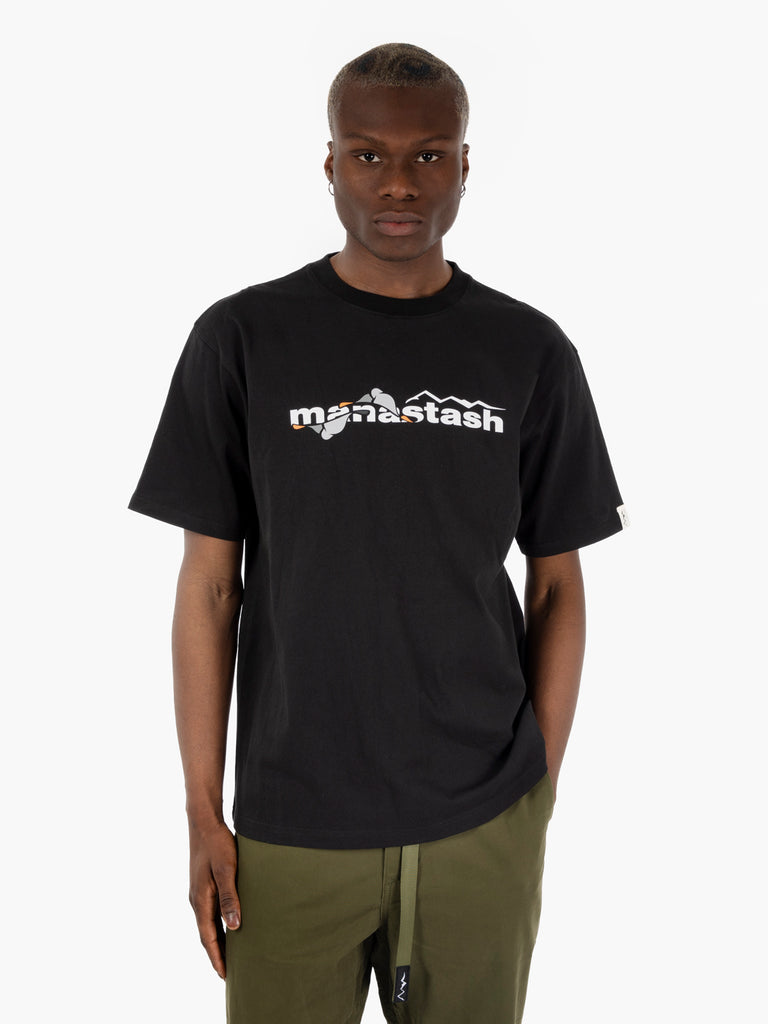 MANASTASH - T-shirt con grafica stampata black