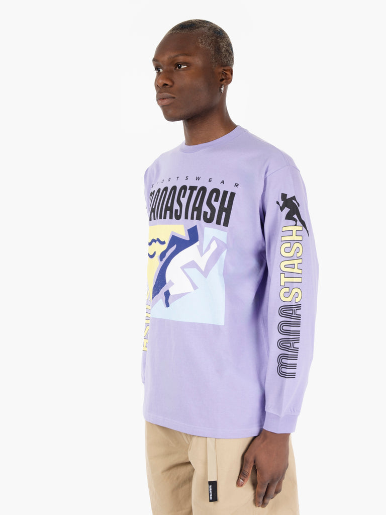 MANASTASH - T-shirt long sleeve lavander