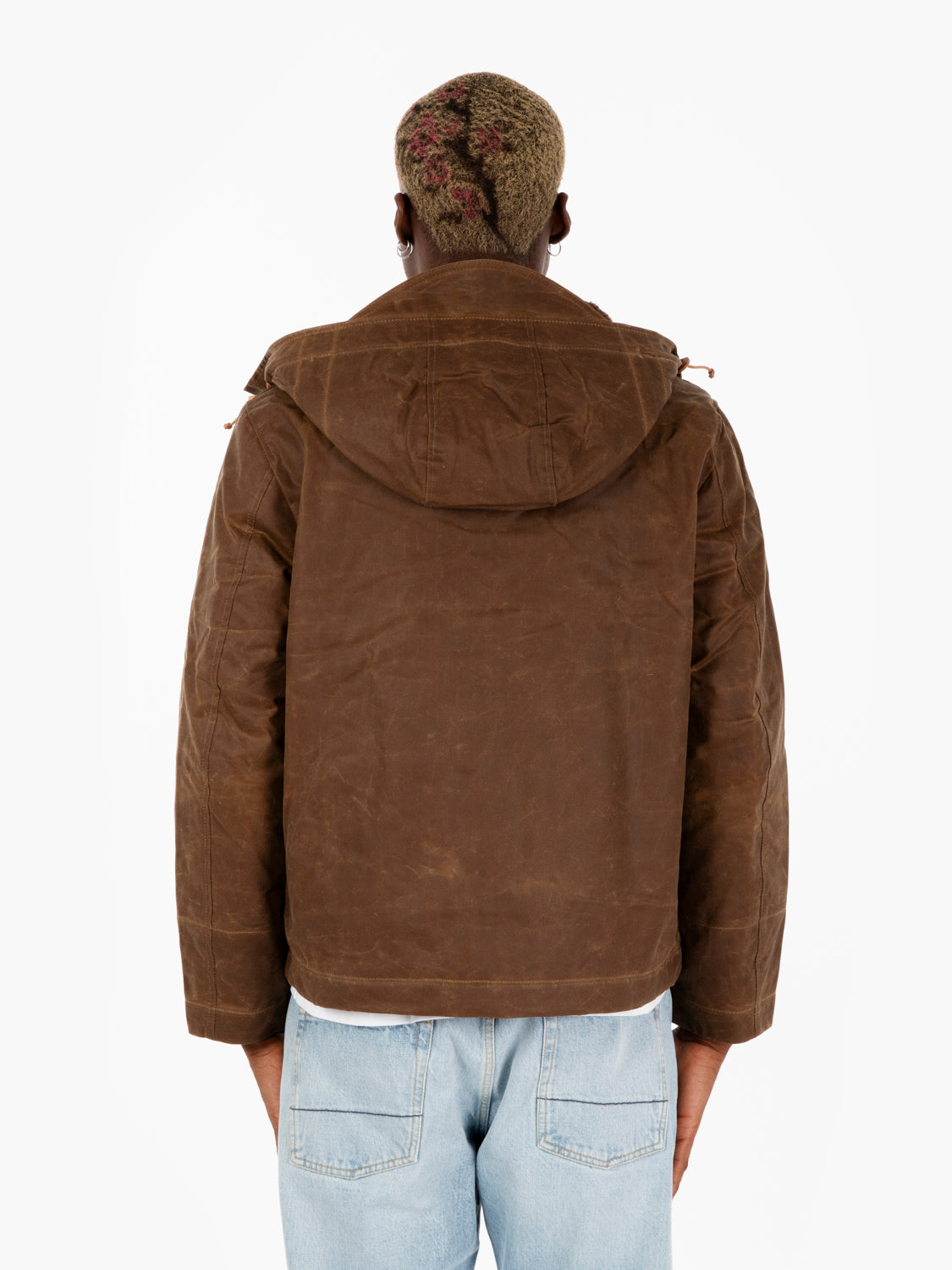 Giubbotto dark tan con cappuccio