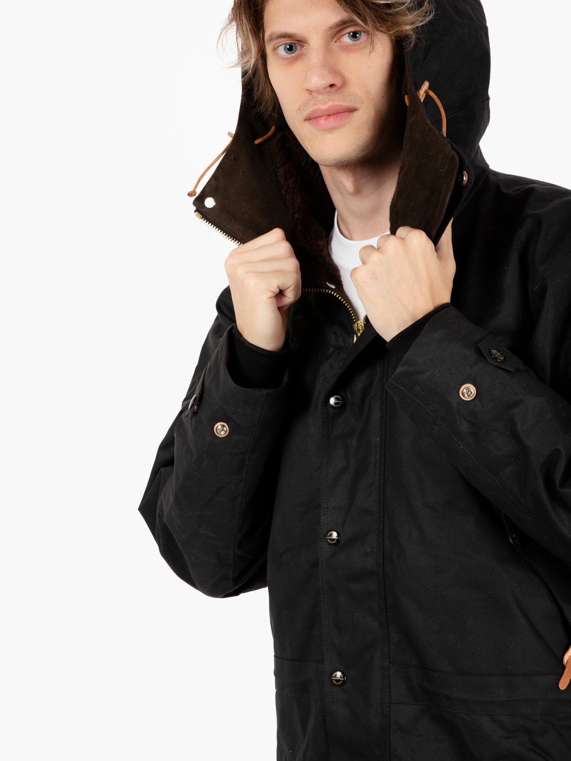 Mountain fleece lining jacket in black
