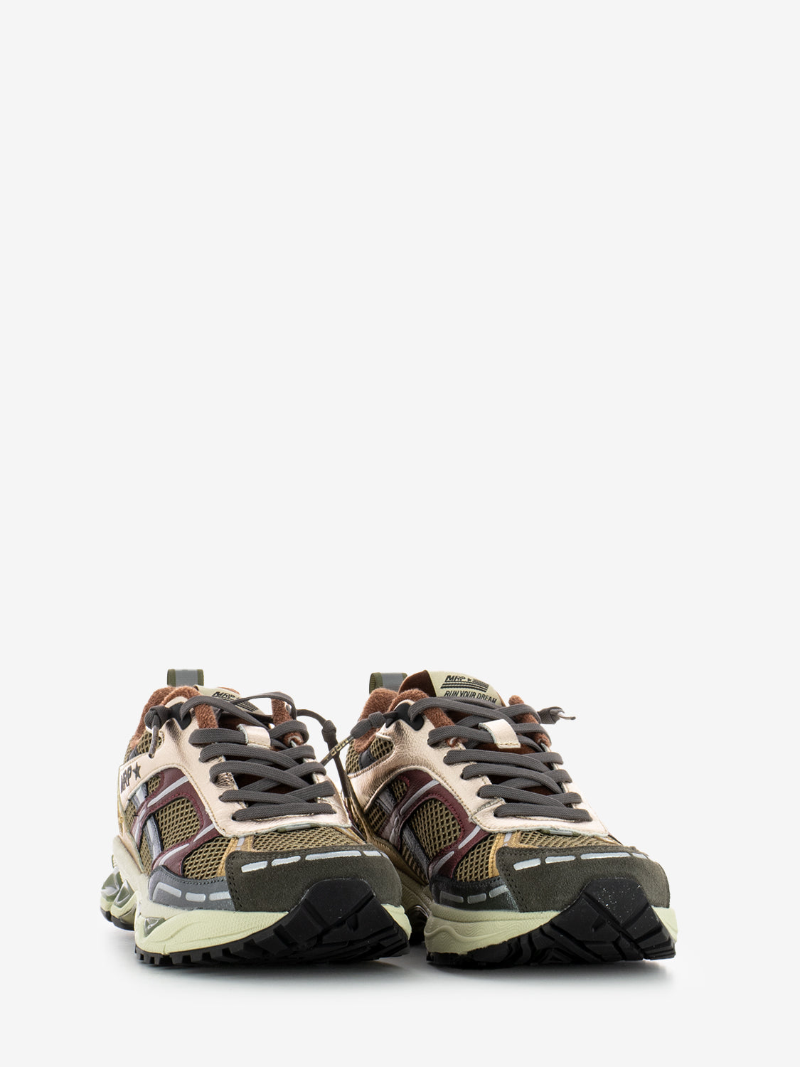 Combi leather and mesh autumn sneakers