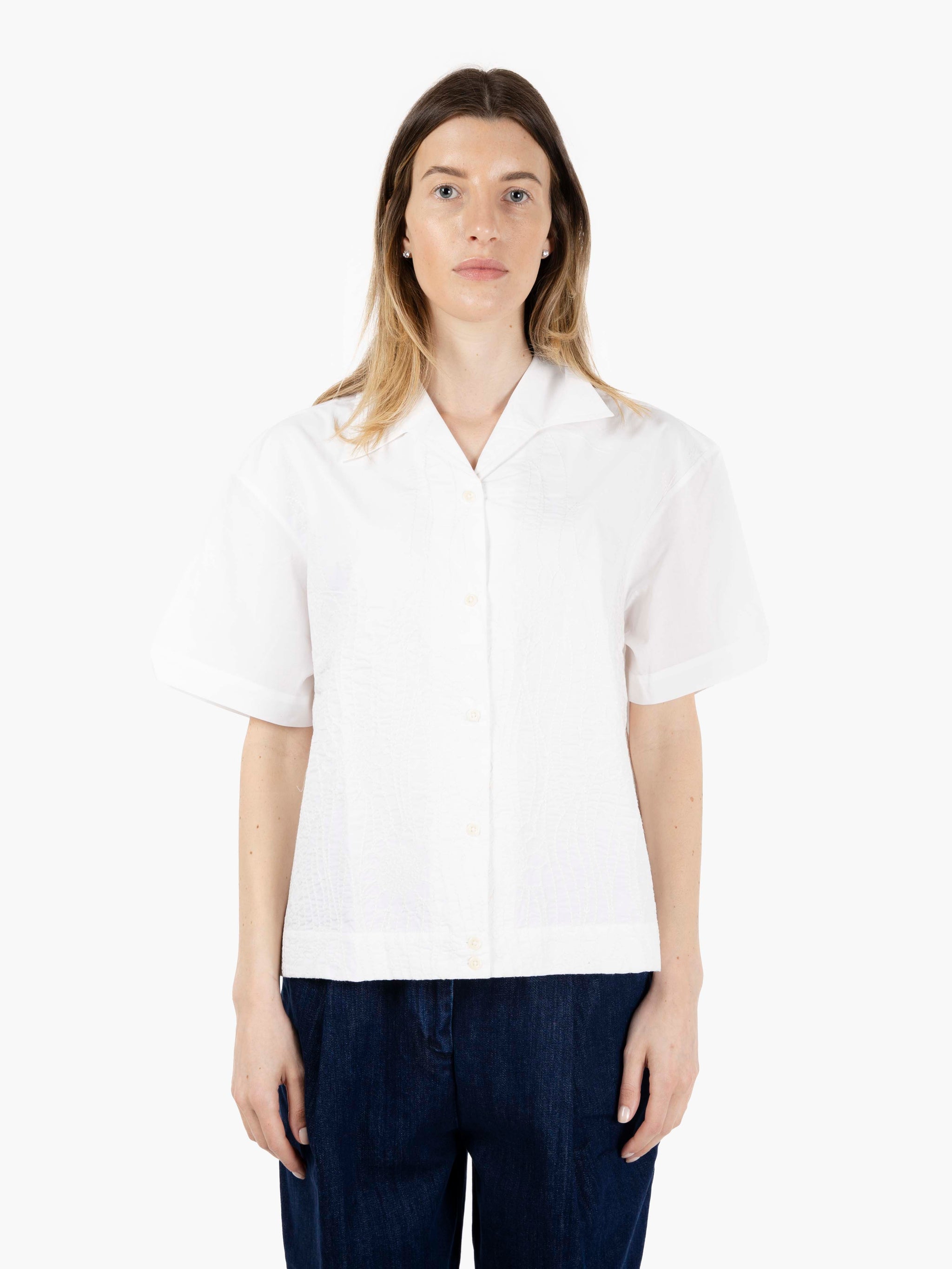 Camicia Wanda con ricami white