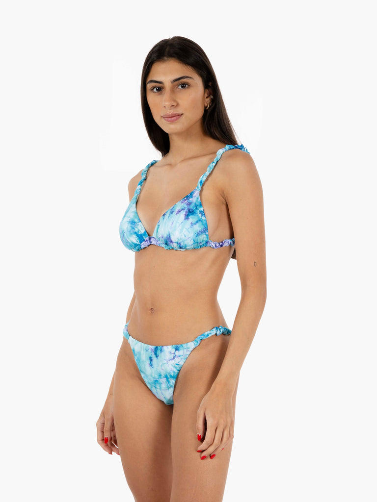 ME-FUI - Bikini arricciato azzurro