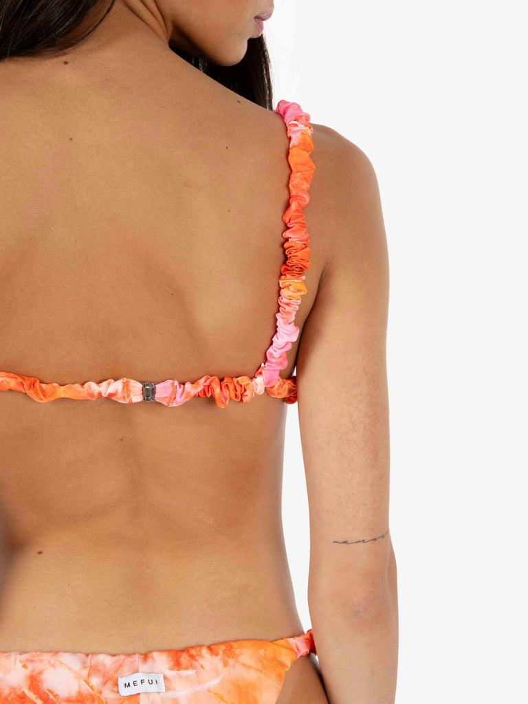 ME-FUI - Bikini arricciato fantasia arancione