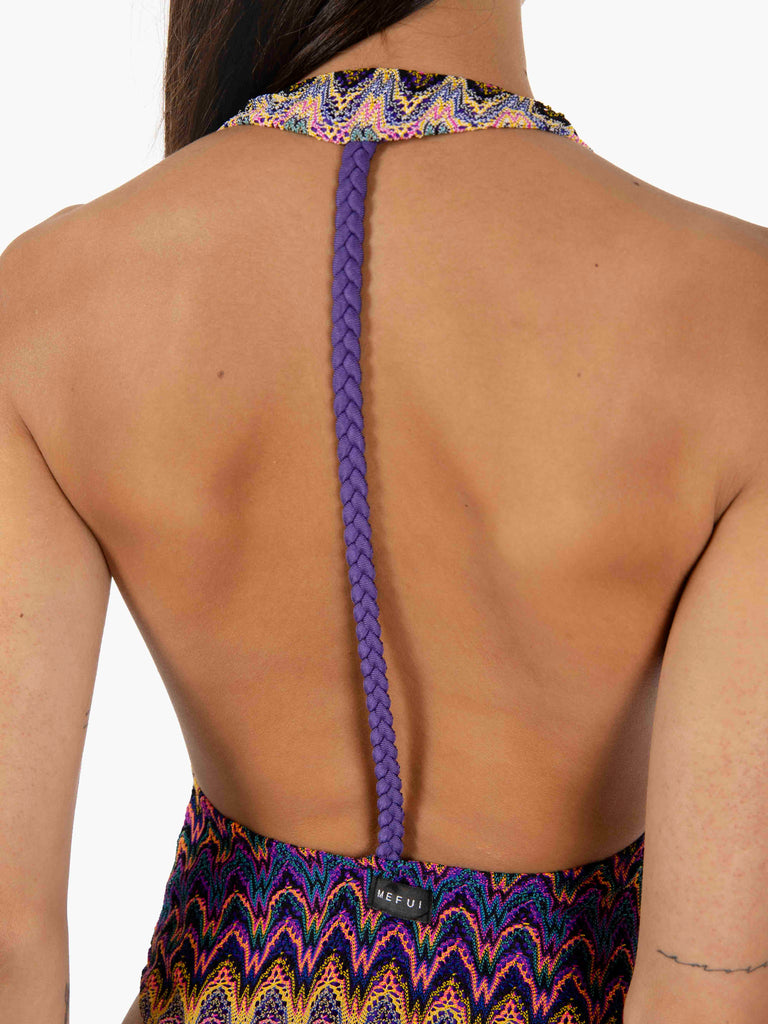 ME-FUI - Monokini a fantasia viola / multicolor