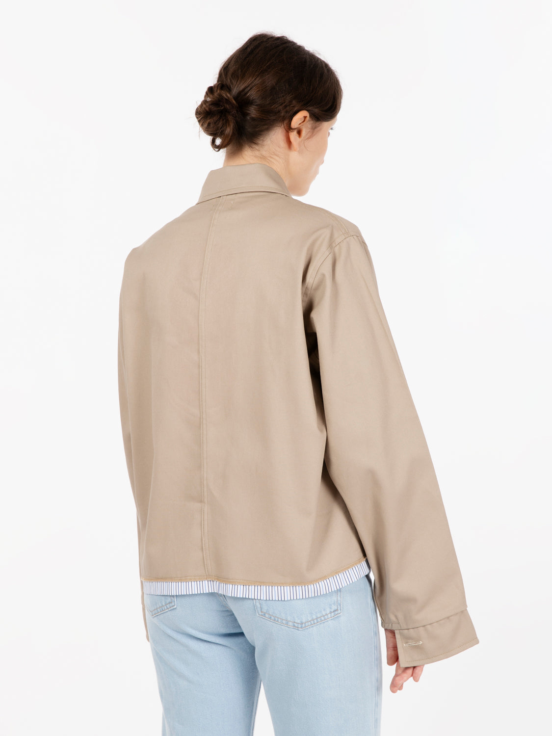 Giacca camicia beige