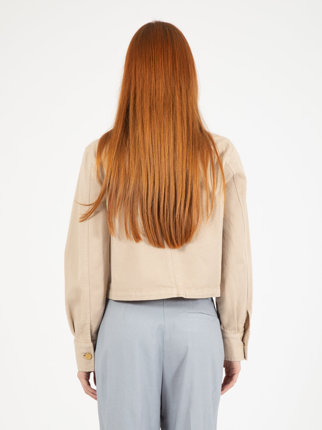 Sand cotton crop jacket