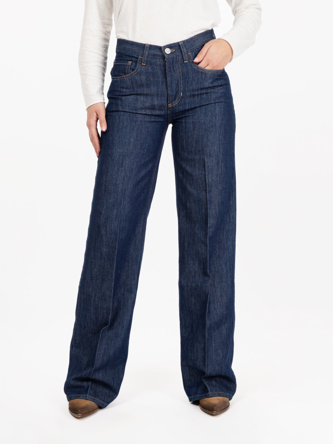 Jeans a palazzo Miranda denim blu