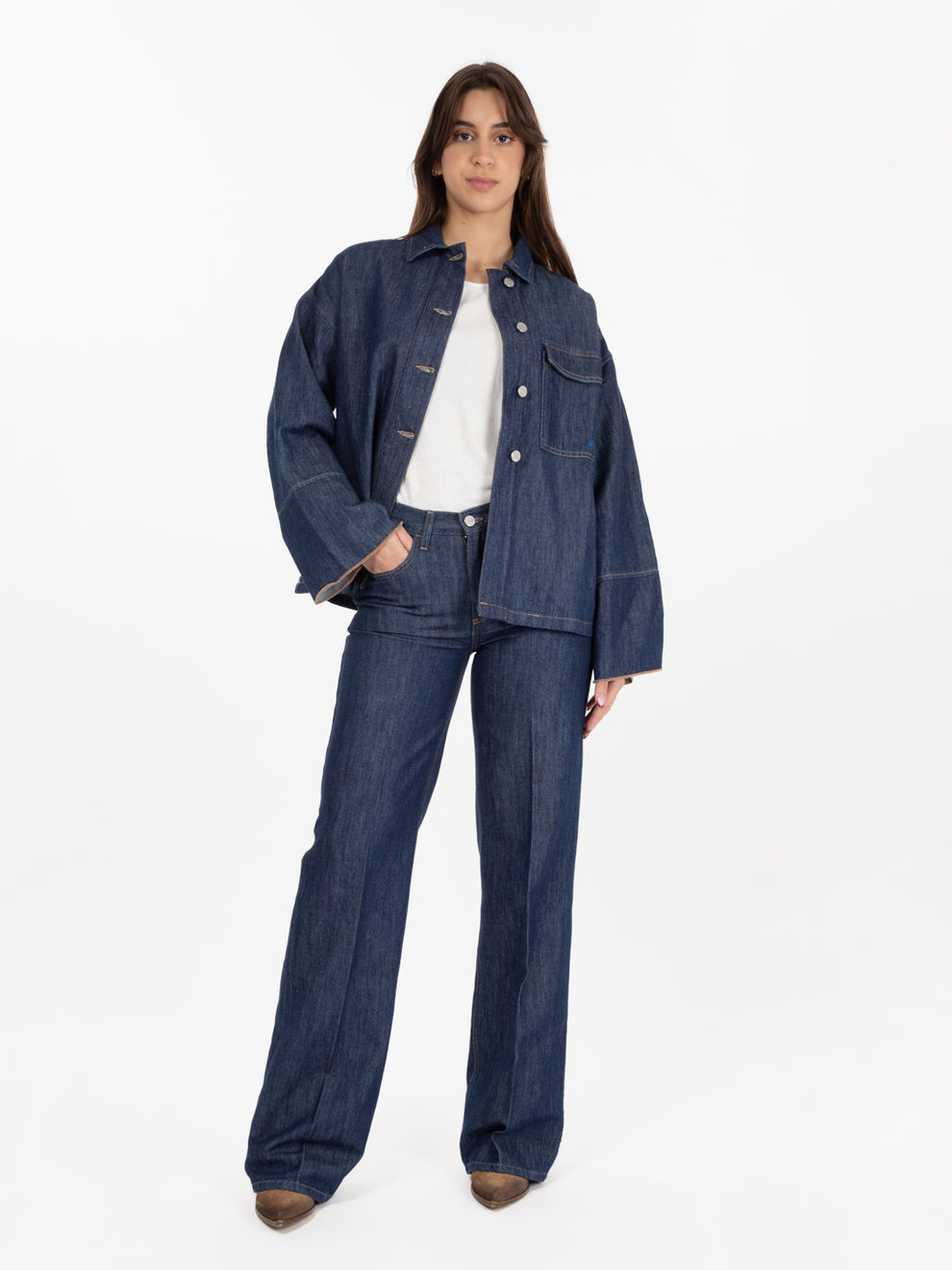 Jeans a palazzo Miranda denim blu