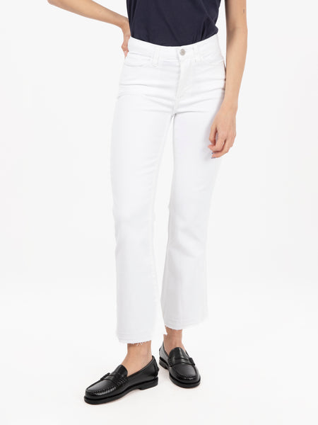 Jeans a trombetta bianco