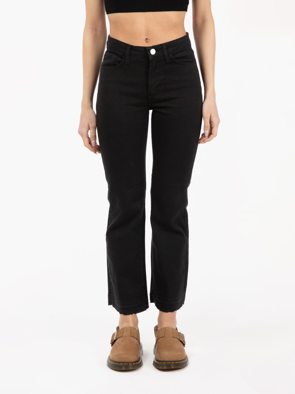 Jeans a trombetta nero