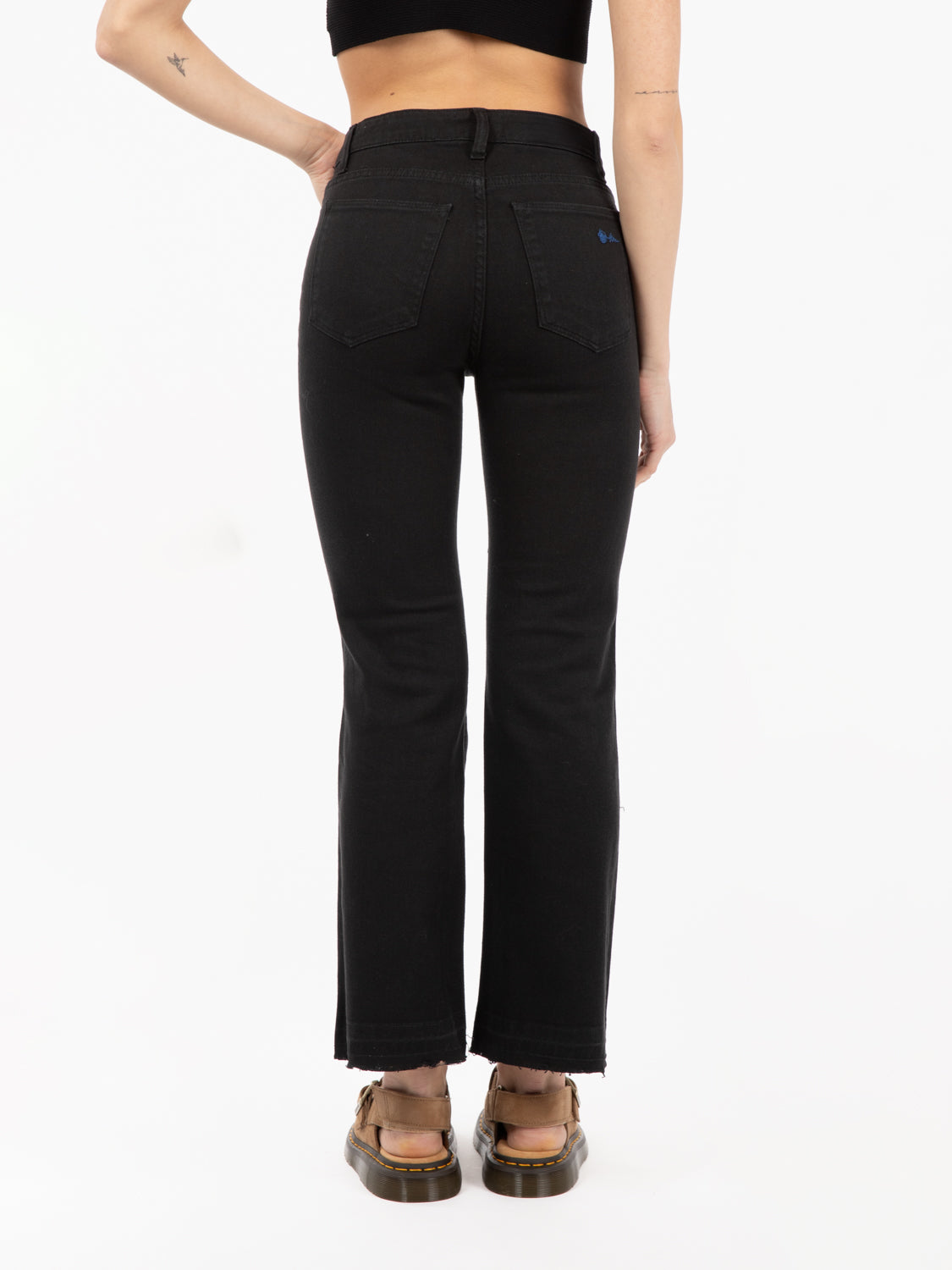 Jeans a trombetta nero