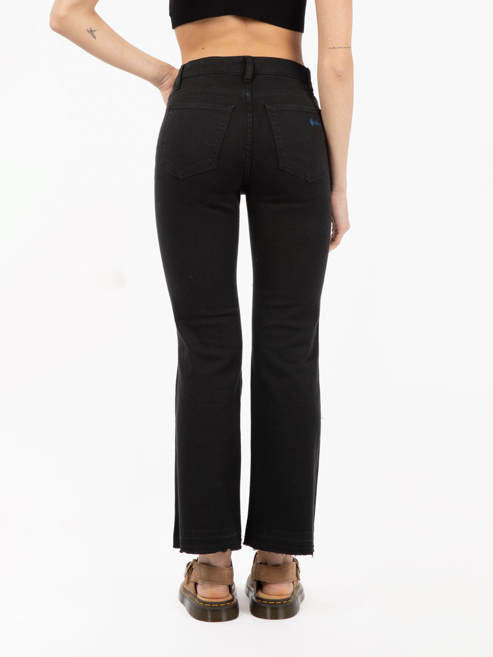 Jeans a trombetta nero