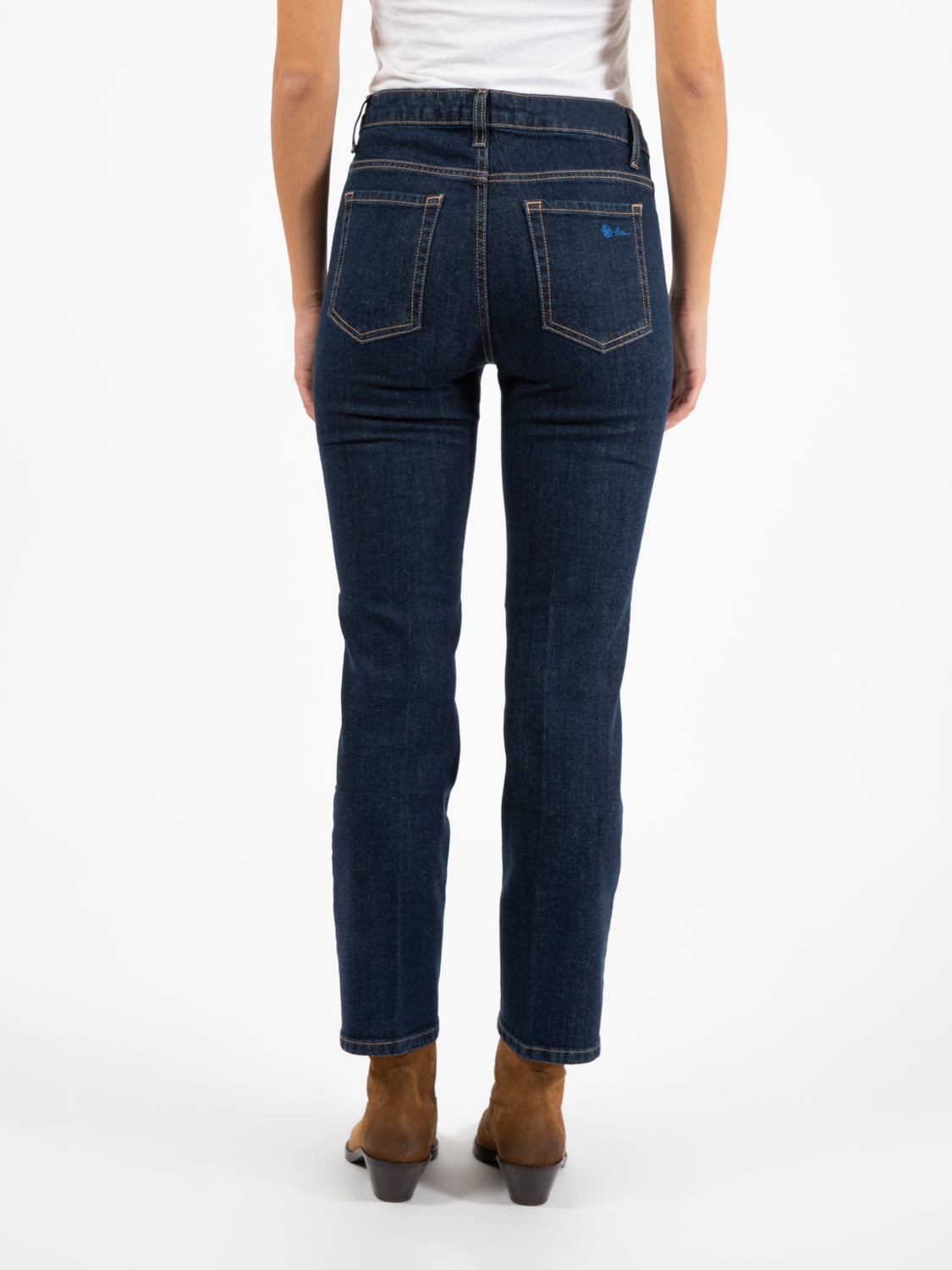 Jeans Jen con impunture blu scuro