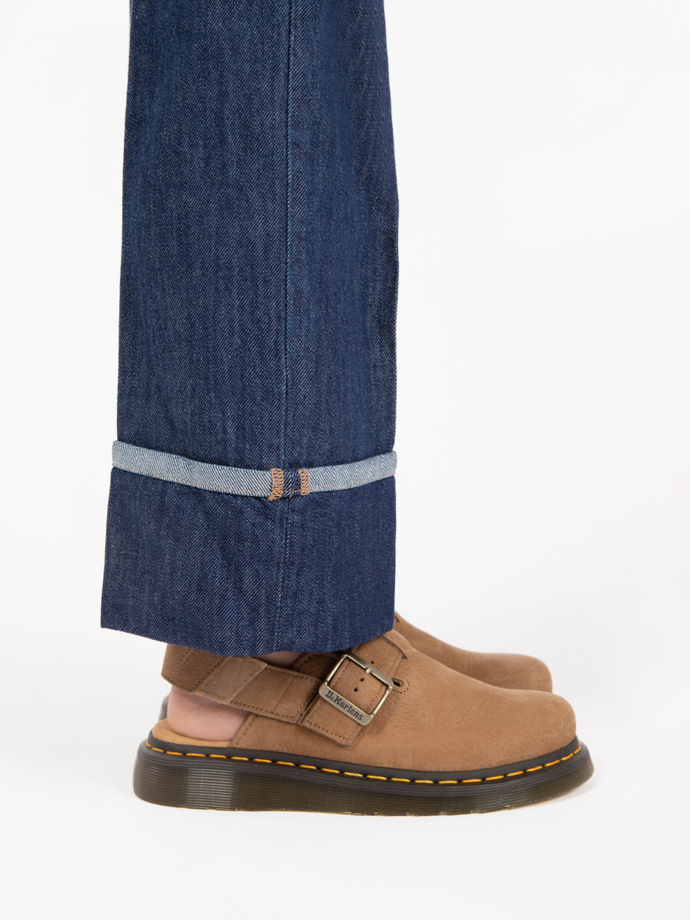 Jeans Winnie con risvolto blu