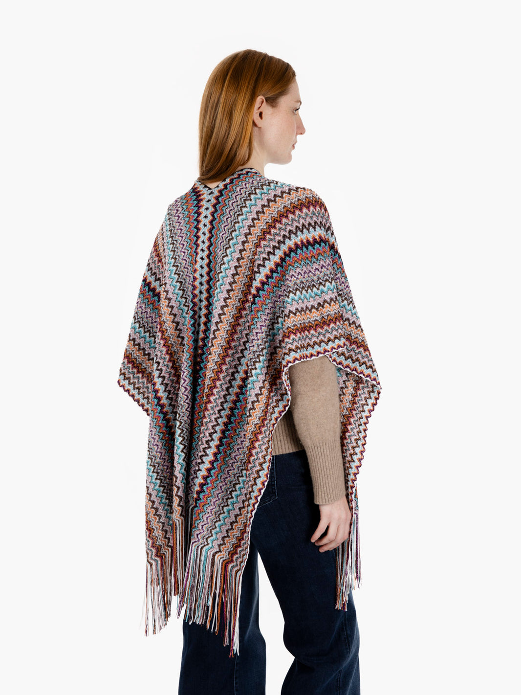 Poncho zig zag multicolor