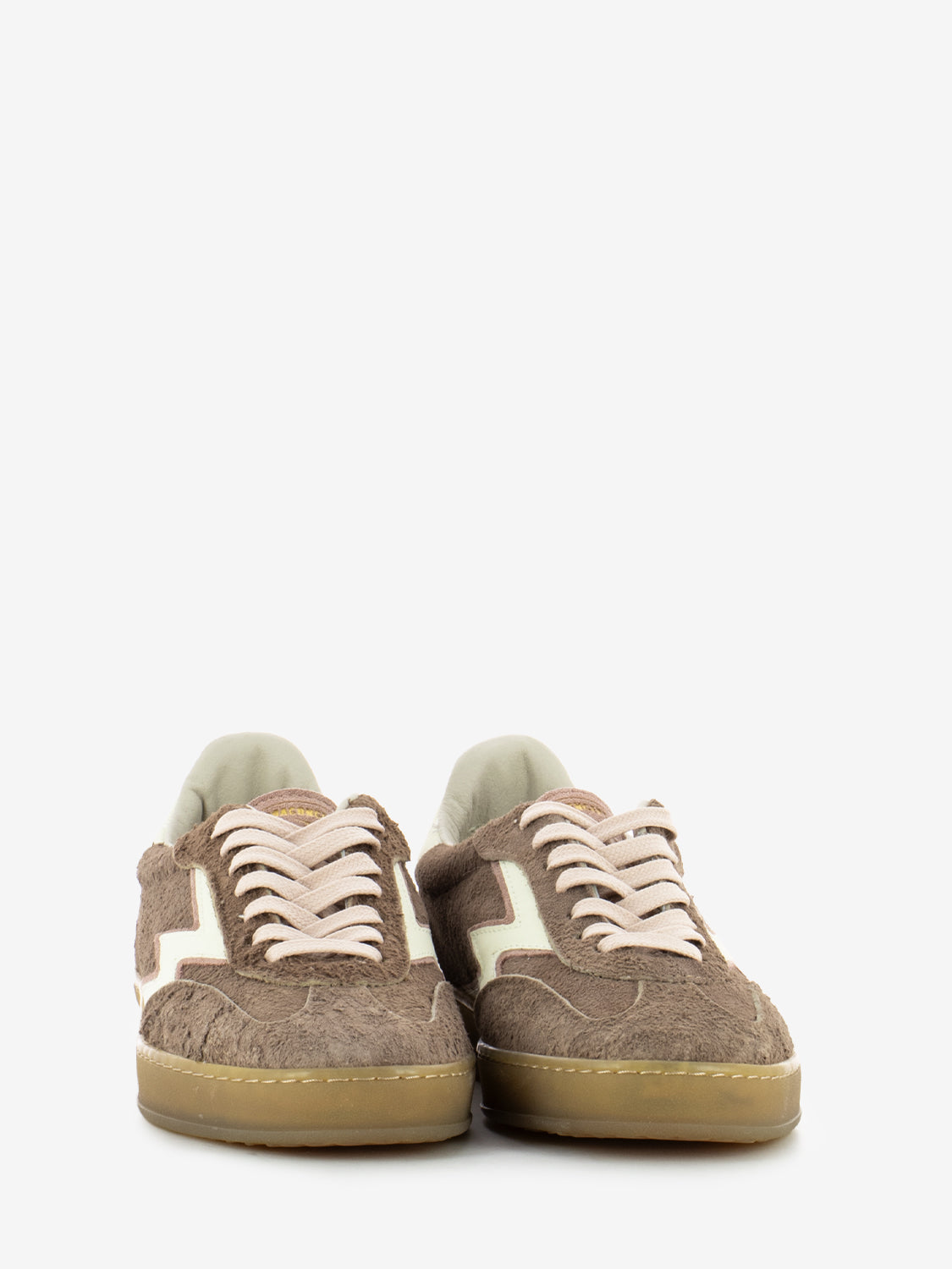 Pink suede sneakers