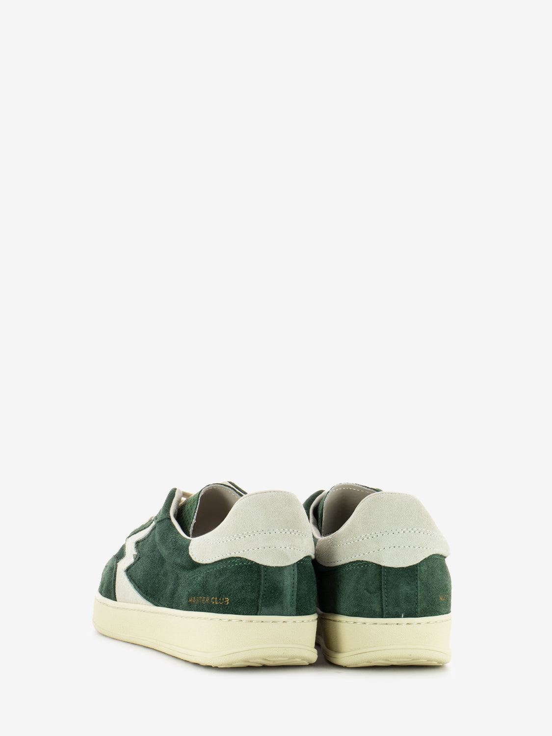 Green suede sneakers