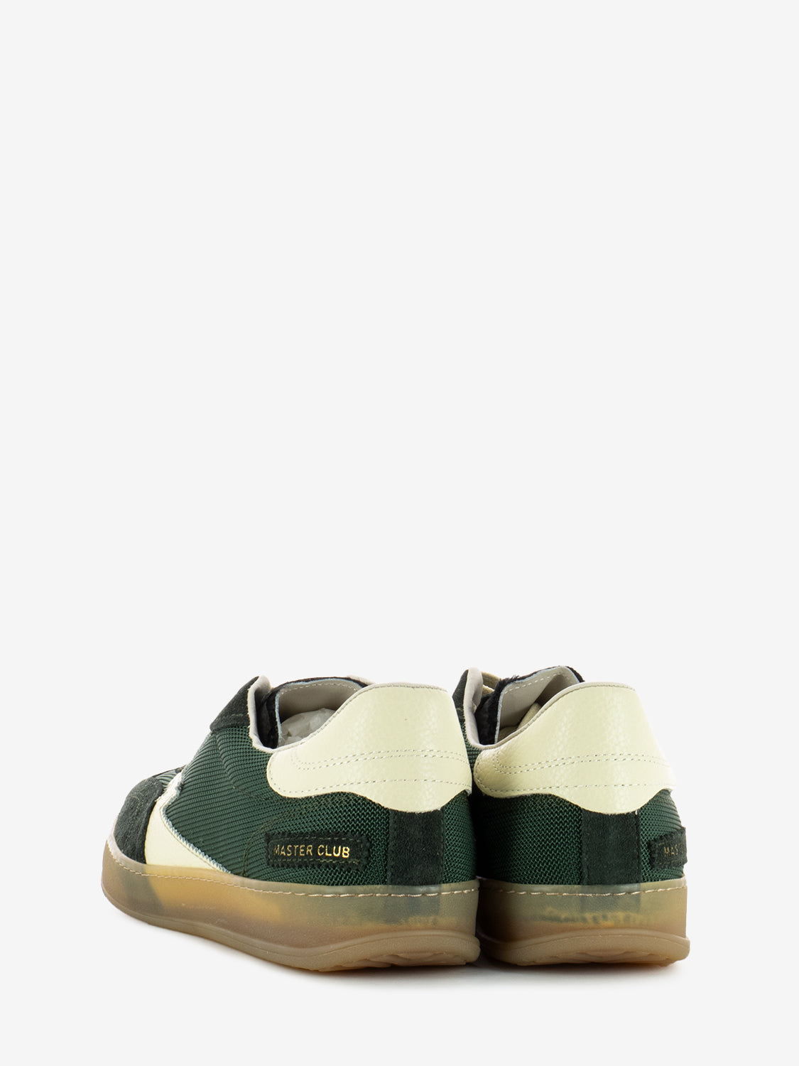 Green technical fabric sneakers