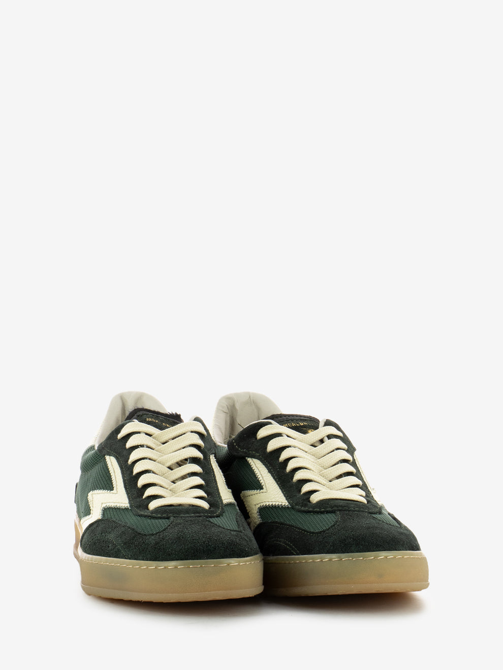 Green technical fabric sneakers