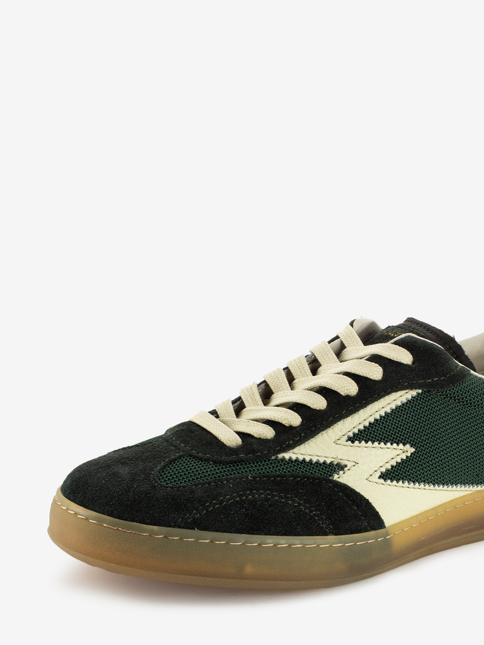 Green technical fabric sneakers