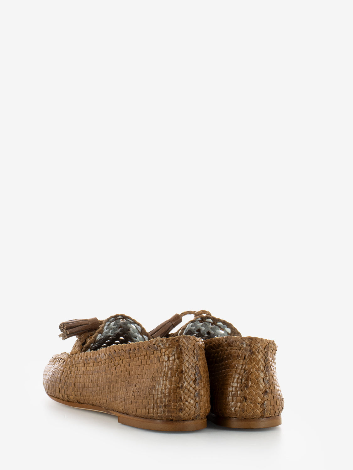 Creta Moccasins Woven Workmanship White / Hard Clay