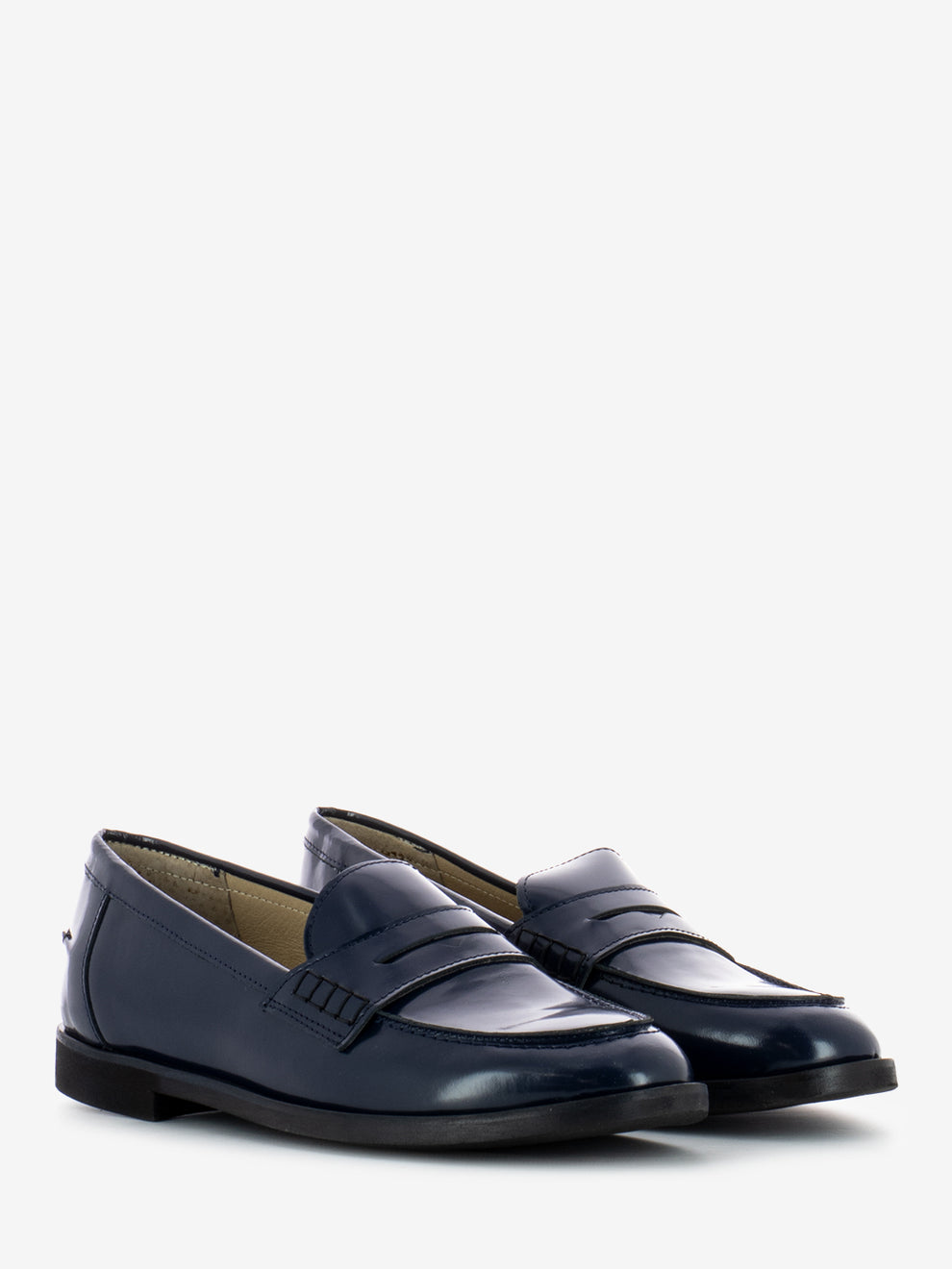 Mocassino spazzolato blu